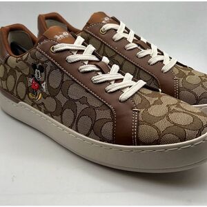 Disney X Coach Clip Low Top Sneaker With Mickey Mouse CN431- NWB- Men 10‎